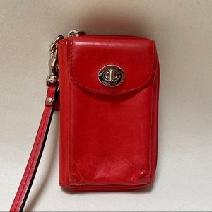 Coach Wallet Wristlet in Coral